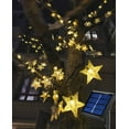 thumbnail image 3 of Solar String Fairy Lights Outdoor, 39ft 100LED Waterproof Star Twinkle Decorative Lights for Garden,Patio Post,Deck,Canopy,Gazebo,Porch,Pergola,Balcony,Backyard Fence,Party Decor Warm White, 3 of 15