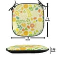 thumbnail image 5 of Autumn Chair Seating Cushion Set of 6, Warm Tones with Colorful Leaves Composition Autumnal Illustration Print, Seat Pads with Anti-slip Backing, 16"x16", Apple Green and Cream, by Ambesonne, 5 of 7