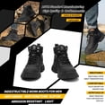 thumbnail image 4 of Botas de seguridad con punta de acero KELODON impermeables para hombre negras, 4 of 7