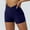 Navy, variant on Hvot&aat Crossover-Waist Workout Biker Shorts for Women Seamless Smoothing Stretch Shorts Pants Solid Color Leggings