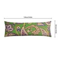 thumbnail image 6 of Paisley Long Body Pillow Cover - Vintage Bohemian Floral Print, Soft & Breathable Ethnic Fabric, Hidden Zipper, 20"x54" - Elegant Home Decor Gift for Side Sleepers & Pregnancy Support, 6 of 7