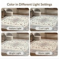thumbnail image 7 of ODIKA Beige Vintage Cream Scroll Border Transitional Entryway for Dorm Room, Small Living Apartment, Stain Resistant Low Profile, 7 of 7