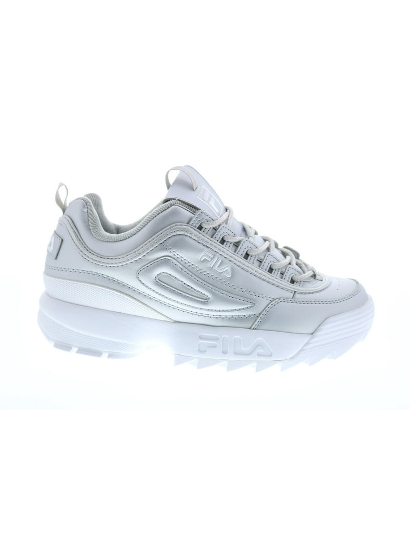 Vervallen fax Doe een poging Fila Women's Disruptor Ii Premium Metallic Silver / White Ankle-High  Sneaker - 11M - Walmart.com