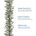 thumbnail image 4 of NOMA 9' Pre-Lit Flocked Frosted Fir Christmas Garland, 35 Warm White Lights, 4 of 6