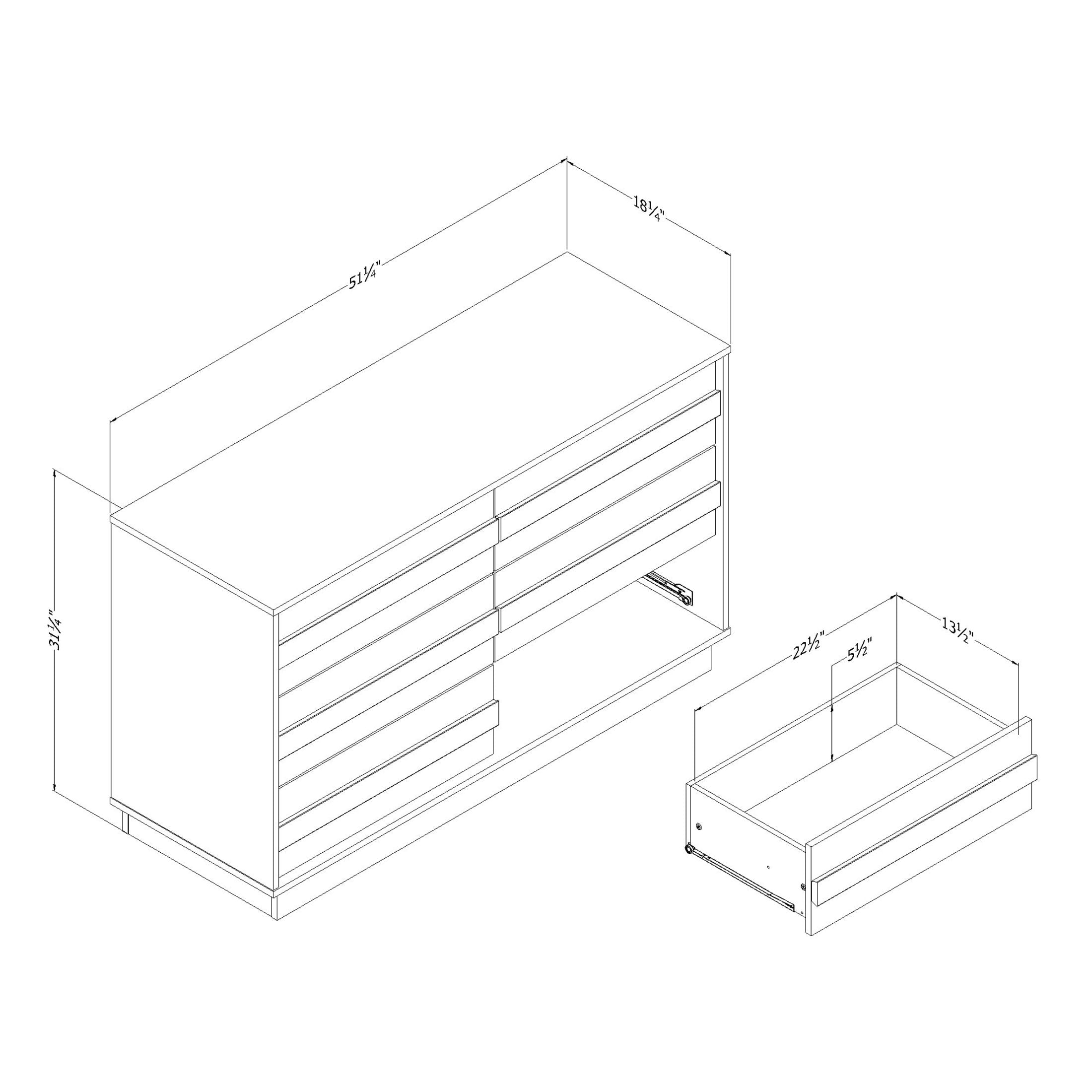 South Shore August, Contemporary Dresser,  Beige