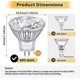 thumbnail image 3 of Pack of 8 MR11 GU4 Halogen Bulb 12V 20W, 35mm*35mm, Dimmable Halogen Spotlight Warm White 2800K, Halogen Reflector Bulb for Cabine, 3 of 5