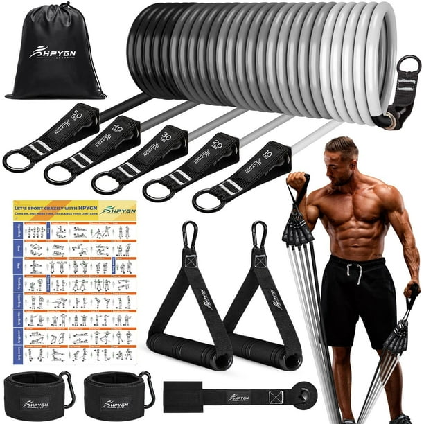 Resistance Bands Set 150lb 200lb 250lb HPYGN Exercise Resistance