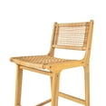 thumbnail image 6 of Christopher Knight Home 29.75" Outdoor Barstools, Wood Frame with Wicker Seating, Teak+Brown, Set of 2, 6 of 13