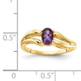thumbnail image 3 of Primal Gold 14 Karat Yellow Gold 6x4mm Oval Amethyst Ring, 3 of 7