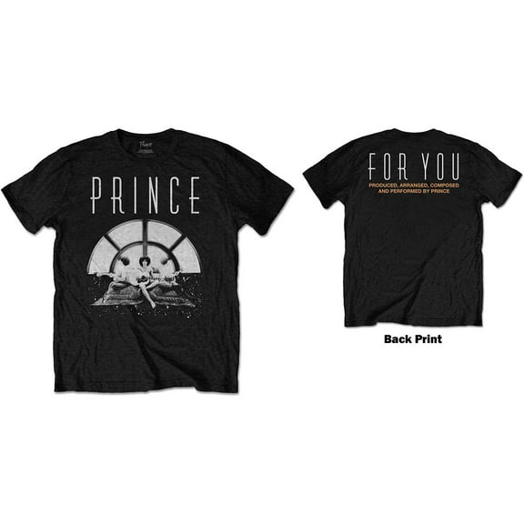 Men's Prince For You Triple (Back Print) Slim Fit T-shirt Small Black