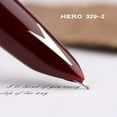 thumbnail image 2 of Lanxivi Hero 329 Fountain Pen, Stainless Steel, Fine Nib, Gold Arrow Pattern with 3 Pens, 2 of 7