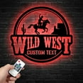 thumbnail image 2 of Handmadetneonsign Personalized Wild West Metal Wall Art LED Light, Custom Rodeo Metal Sign, 2 of 5