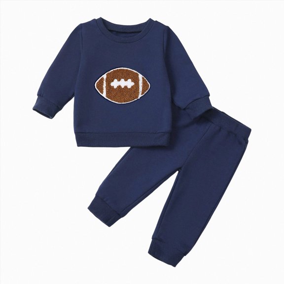 TOWED22 Toddler Boy 2-Piece Outfit Set Long Sleeve Print Graphic Sweatshirt Pants Fall Winter Casual Clothes