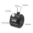 thumbnail image 3 of Uxcell Clicker Counter Hand Tally Counter Mechanical 4-Digit Number Click Pitch Counter Black 2Pack, 3 of 5