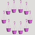 thumbnail image 3 of Set de 10 Macetas Colgantes Plásticas de 8” Marca TEKU® con Ganchos de 33 cm, Color Morado - Para Patio y Jardín, 3 of 4