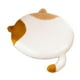 thumbnail image 2 of Cojín de asiento con forma de gato, portátil, versátil, con cremallera, para silla Marrón Blanco, 2 of 8