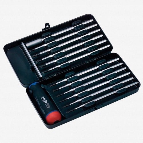 Felo Torx and Torx Plus Torque Limiting Screwdriver Set, 1.5 - 3.0 Nm, 14 Pieces