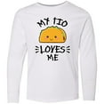 thumbnail image 3 of Inktastic My Tio Loves Me with Taco Illustration Long Sleeve Youth T-Shirt, 3 of 5