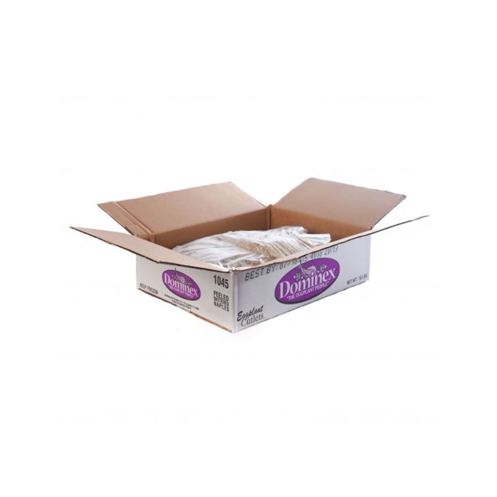 Dominex 1045 Peeled Battered Naples Cut Eggplant Cutlets 10 lb