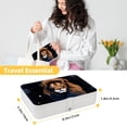 thumbnail image 5 of Leo PU Leather Jewelry Box with Removable Compartment and Necklace Organizer Display Case - Portable, 5 of 6