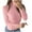 Pink, variant on BXINGOHAI Women's Turtleneck Sweaters Solid Long Sleeve Shirts Slim Fit Button Pullover Sweaters Fall Winter Trendy Tops Today White,S