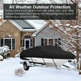 thumbnail image 5 of Waterproof Boat Cover with 2 Air Vent Marine, Fits V-Hull, Fishing Boat, Tri-Hull, Bass Boats, Pro-Style Cover (1-13ft/14-16ft/17-19ft/20-22ft, Black), 5 of 10