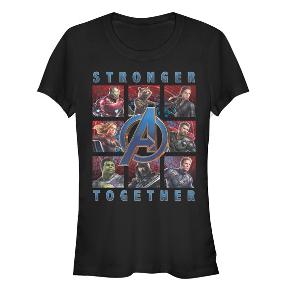 Junior's Marvel Avengers: Endgame Stronger Together  Graphic Tee Black X Large