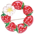 thumbnail image 1 of Miangastore Épingle à Revers Fraise Broche Robe Vêtements Fraise Bijoux pour Châle Foulard, 1 of 9