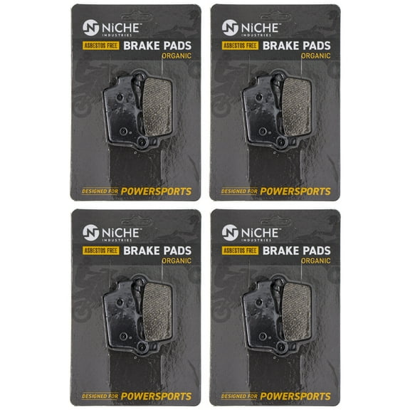Niche Front Rear Brake Pad Set for Yamaha YZ250 Organic Motorcycle 4 Pack 519-KPA2486D