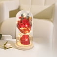 thumbnail image 6 of Preserved Flowers in Glass Dome,Artificial Rose Bouquet with Light, Eternal Rose for Women,Wife,Mom,Grandma as Anniversary Birthday Valentine's Day Mother's Day, 6 of 6
