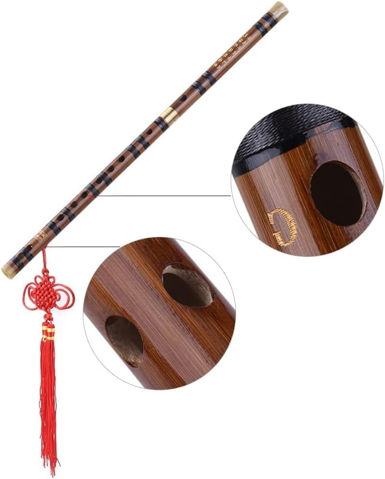 Bamboo Flute, C/D/E/F/G Key Bitter Bamboo Flute Chinese Flute Dizi Musical Instrument Pluggable Traditional Handmade Woodwind