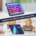 thumbnail image 7 of XYX Case for iPad Mini (A17 Pro) 7th Generation 2024 8.3 inch, Dual Layer Slim Heavy Shockproof Rugged Protective Cover Case with Kickstand (Navy Blue), 7 of 7