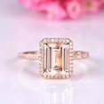 thumbnail image 2 of HeartsAndYou 2.2ct Natural Morganite Diamond Halo Ring 14k SOLID Rose Gold with Round Accent, 2 of 9