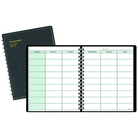 UPC: 0038576847064 | AT-A-GLANCE Undated Teacher s Planner  10 7/8 x 8 1/4  Black