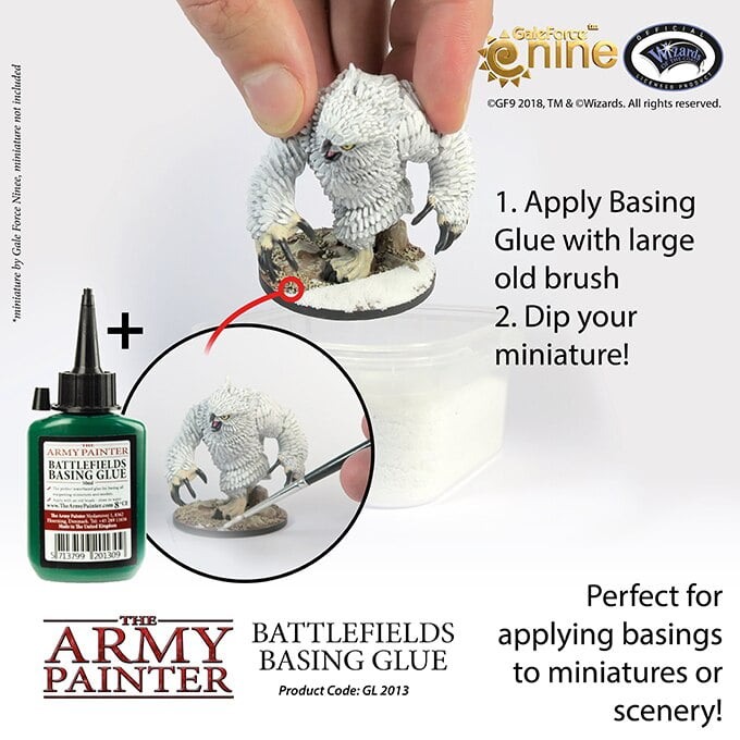 The Army Painter Battlefields Basing Glue - Water-Based Glue for Miniature  Basing and Wargame Terrains, 50 ml 