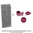 thumbnail image 4 of Big Dot of Happiness Maroon 2026 Graduation Paper Straw Decor - Party Striped Decorative Straws - Set of 24, 4 of 6