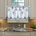 thumbnail image 2 of Yayeee Kitchen Curtains Tier Pair Light Filtering 27"x24" Rod Pocket Short Cafe Window Panel, Hockey Action Zone, 2 of 7