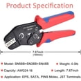 thumbnail image 3 of Kit de Engarzado de Terminales Zhivalor Herramienta de Engarzado Eléctrico de Cable de Alicate de Trinquete de 7', 3 of 5