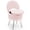 Pink, variant on Korser Vanity Stool Chair with Folding Back,Upholstered Vanity Chair with Storage,Comfy Makeup Stool for Bedroom Living Room,White