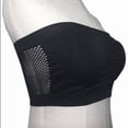 thumbnail image 1 of Sujetador inalámbrico Sujetadores sin tirantes Brasau Accesorios Tubo Tapa superior Cierre de pull-on Buen elasticidad para la ropa de hombro vestido vestido negro hueco atrás seitruly AP008614-12B, 1 of 6