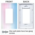 thumbnail image 3 of Yayeee Rocker Switch Wall Plate 1-Gang 4.6"x2.9" Home Decorative Outlet Cover, Light Blue Stripes, 3 of 6