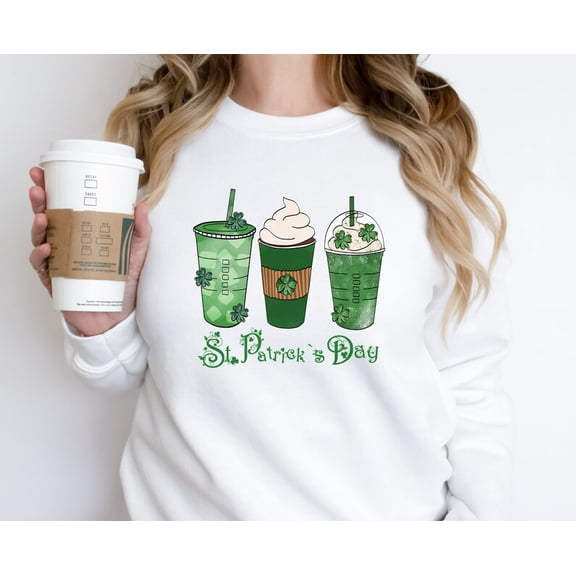 Coffee St Patrick's Day Sweatshirt | St Patricks Day Sweatshirt | St Patty's Day Sweatshirt | Saint Patrick's Day Mom Sweater