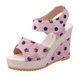 thumbnail image 4 of WILLBEST Sandalias Playa Moda Primavera Y Verano Sandalias De Mujer Suela Gruesa Tacón De Cuña Tacón Alto Boca De Pez Punta Abierta Transpirables Cómodas Lunares Gancho Estilo Casual, 4 of 6