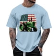 thumbnail image 2 of 250 Anniversary USA Tshirt Unisex USA Farm Tractor Graphic Patriotic Casual Short Sleeve Tee Mens 4Th of July T Shirts Light Blue M, 2 of 4