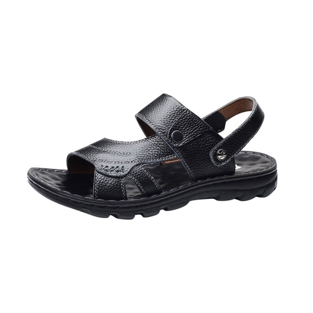 Sandals for Men, Breathable Open-Toe Design with Thick Rubber Sole, Microfiber Upper, Non-Slip Traction, Casual Fashion Style, Suitable for Beach and Outdoor Use