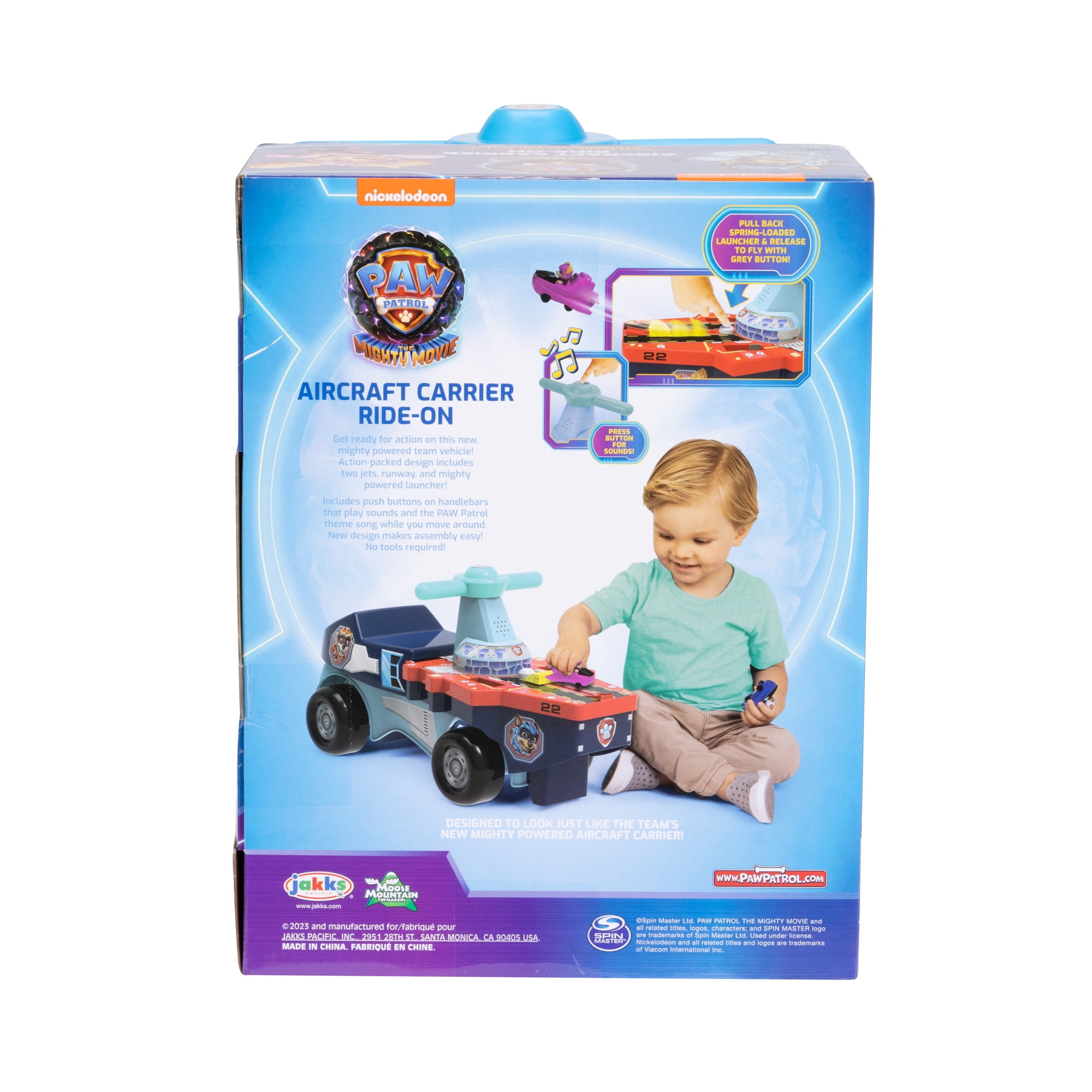 Paw Patrol Aircraft Carrier Ride-On with 2 Launchable Jets and Push & Pedal Ride-Ons