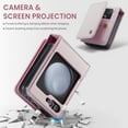 thumbnail image 2 of Decase for Samsung Galaxy Z Flip7 Wallet Case with Card Holder, RFID Blocking Credit Slots Kickstand Shockproof Phone Cover for Women Men,Pink, 2 of 6