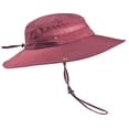 thumbnail image 1 of Unisex Wide Brim Bucket Hats with UV Protection Drawstring Fish Cap, 1 of 6