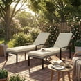 thumbnail image 2 of Outsunny Chaises Longues d'Extérieur, Ensemble de 2 Chaises Longues de Patio en Osier, 2 of 10