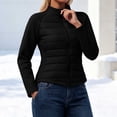 thumbnail image 2 of NominalSnug Puffer Jacket for Women's Packable Lightweight Full-Zip Slim Fitted Outwear with Hood Quilted Winter Coat, 2 of 8